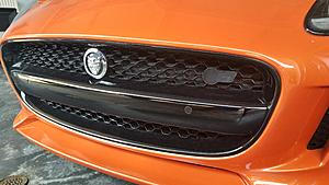 14-17 COMPLETE Jaguar F-TYPE OEM Gloss Black Pack Grille Surround Bumper Emblem- 9-w2.jpg