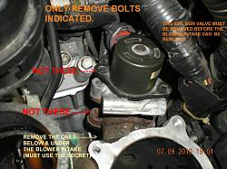 Supercharger removal/coolant leak repair-evil-egr-valve-removal-problem.jpg